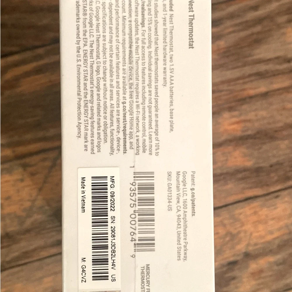 Google Nest Smart Thermostat